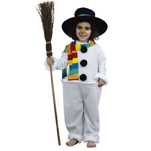 Fato Boneco Neve Cachecol, criança