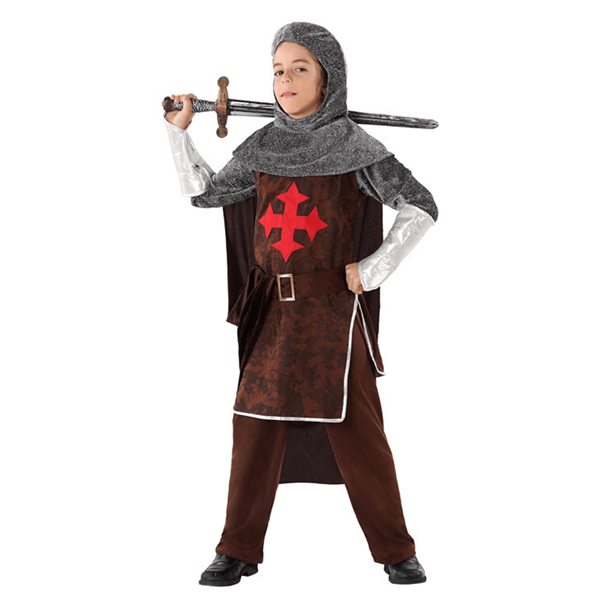 Fato Cavaleiro Medieval Cruzado, Criança