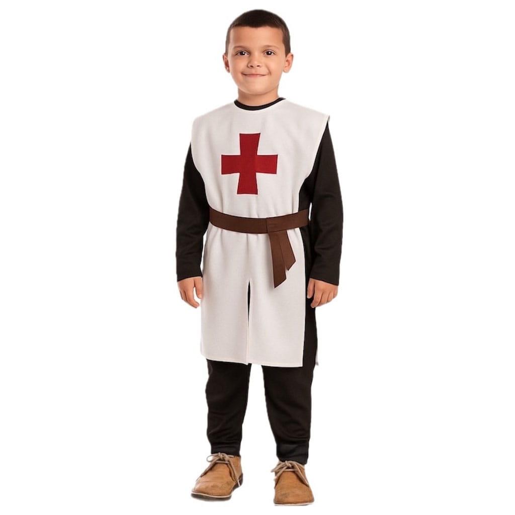 Fato Cavaleiro Medieval Templário, Criança