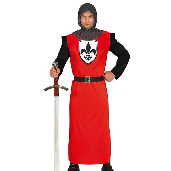 Fato Cavaleiro Medieval Vermelho, Adulto Fato Cavaleiro Medieval Vermelho, Adulto