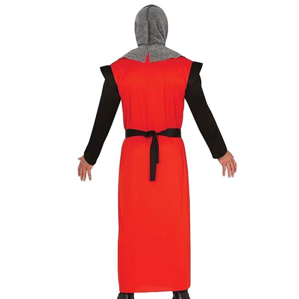 Fato Cavaleiro Medieval Vermelho, Adulto