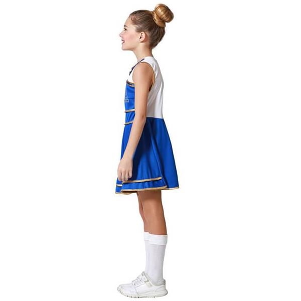 Fato Cheerleader Azul e Branco USA, Criança