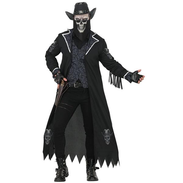 Fato Cowboy Gótico Caveira, Homem
