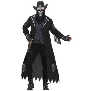 Fato Cowboy Gótico Caveira, Homem Fato Cowboy Gótico Caveira, Homem