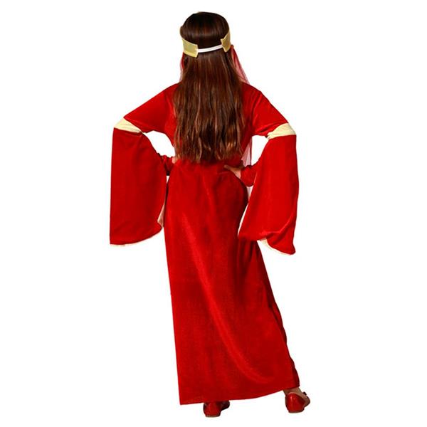 Fato Dama Medieval Vermelho, Criança