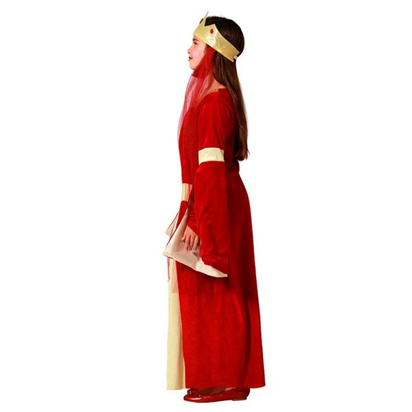 Fato Dama Medieval Vermelho, Criança