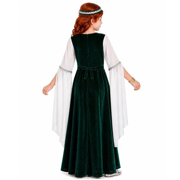 Fato Dama Medieval Verde, Criança
