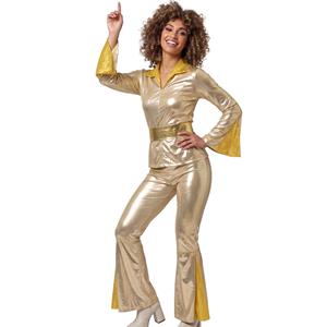 Fato Disco Queen Dourado, Adulto