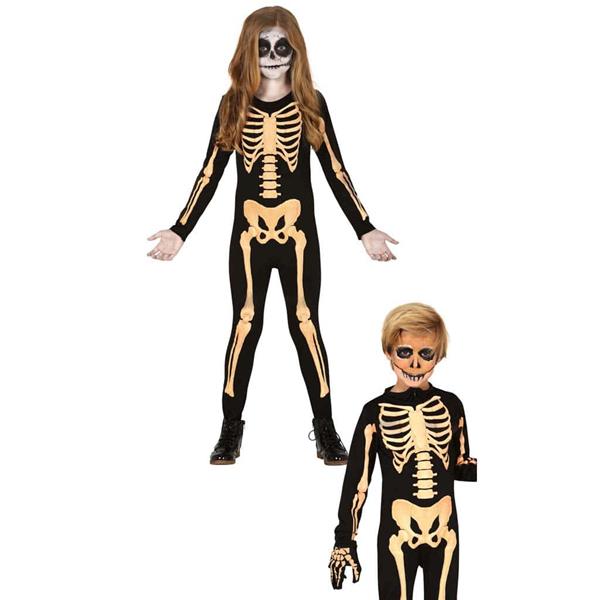 Fato Esqueleto Elegante Halloween, Criança