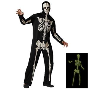 Fato Esqueleto Glow in the Dark, Adulto