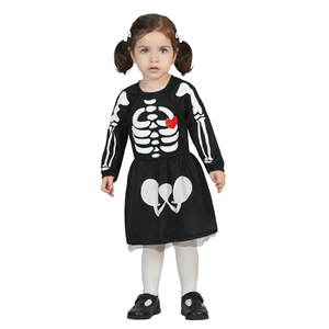 Fato Esqueleto Menina, Bebé