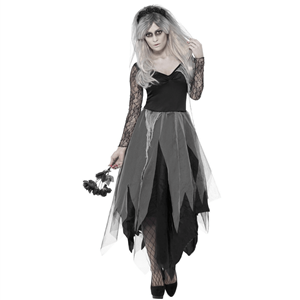 Fato Halloween Noiva do Cemitério, Adulto