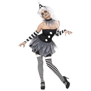 Fato Halloween Pierrot Sinistro, Adulto