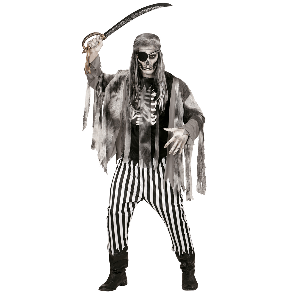 Fato Halloween Pirata do Barco Fantasma, Adulto