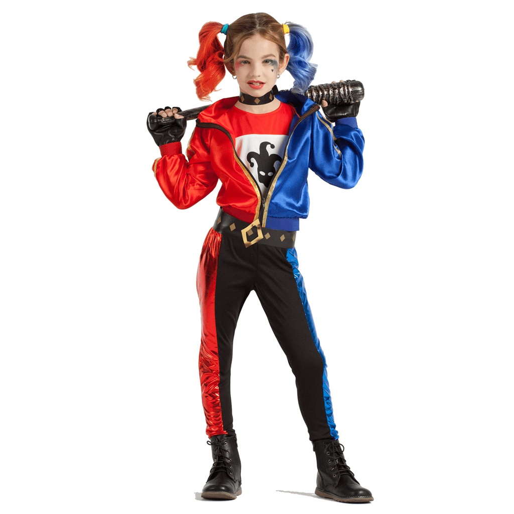 Fantasia Infantil Alerquina Roupa Harley Quinn Com Taco