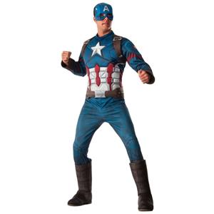 Fato Herói Capitão América Clássico, Adulto