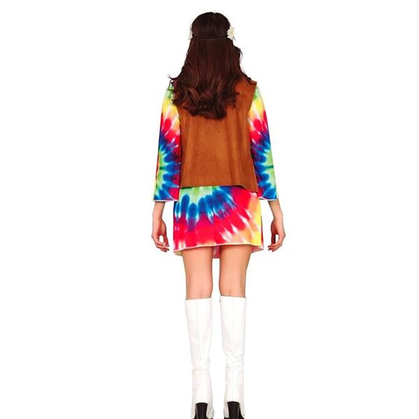 Fato Hippie Colorido Anos 60, Adulto