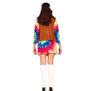 Fato Hippie Colorido Anos 60, Adulto Fato Hippie Colorido Anos 60, Adulto