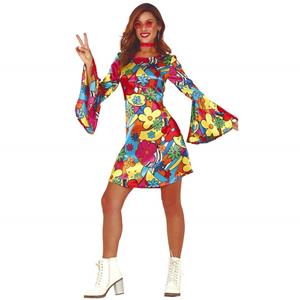Fato Hippie Florido Multicolor, Adulto