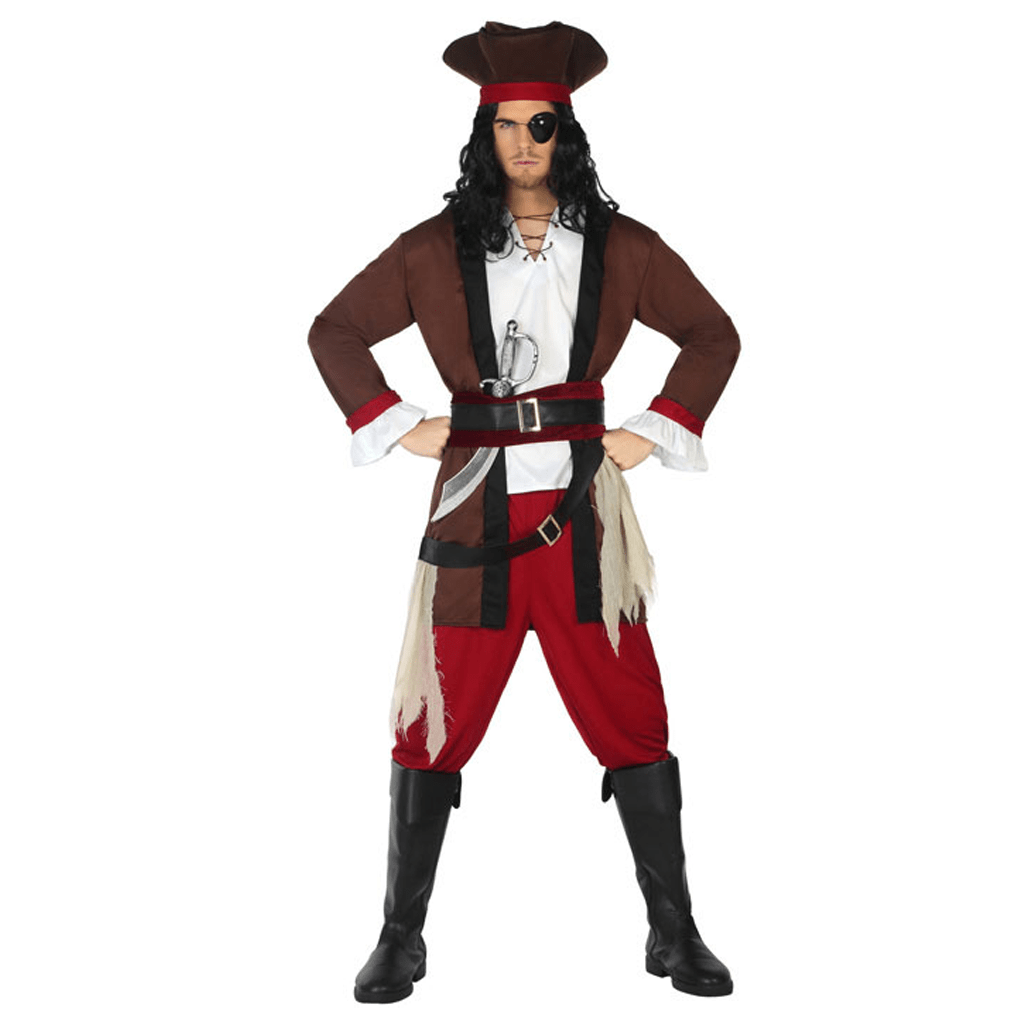 Fato Homem Pirata Castanho
