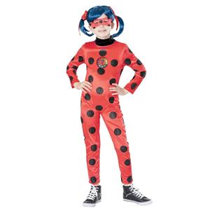Fato Ladybug Miraculous com Máscara, Criança