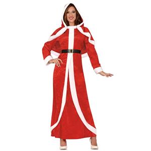 Fato Mãe Natal Elegante com Capa, Adulto