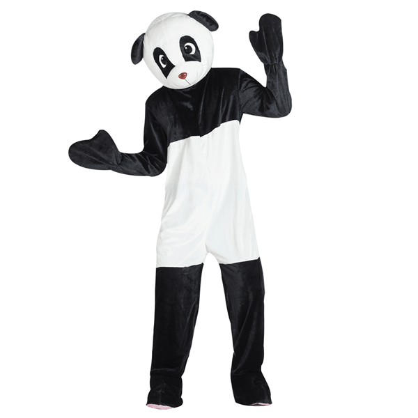 Fato Mascote Panda Sorridente, Adulto