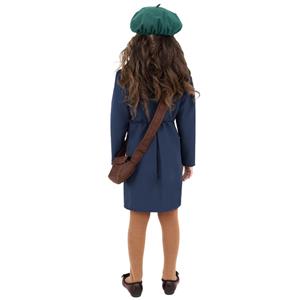 Fato Menina Evacuada Segunda Guerra Mundial, Criança Fato Menina Evacuada Segunda Guerra Mundial, Criança