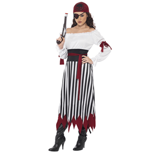 Fato Mulher Pirata Listada
