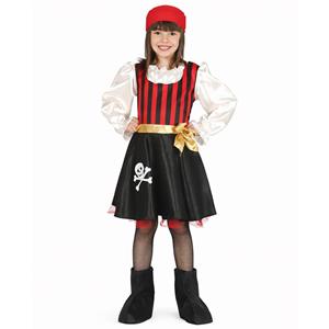 Fato Pirata Caveira, Menina