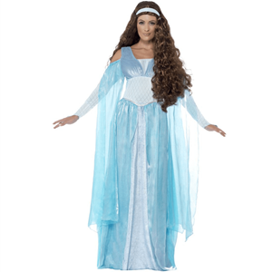 Fato Princesa Medieval Azul , Adulto