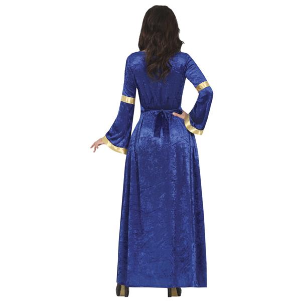 Fato Princesa Medieval Azul, Adulto