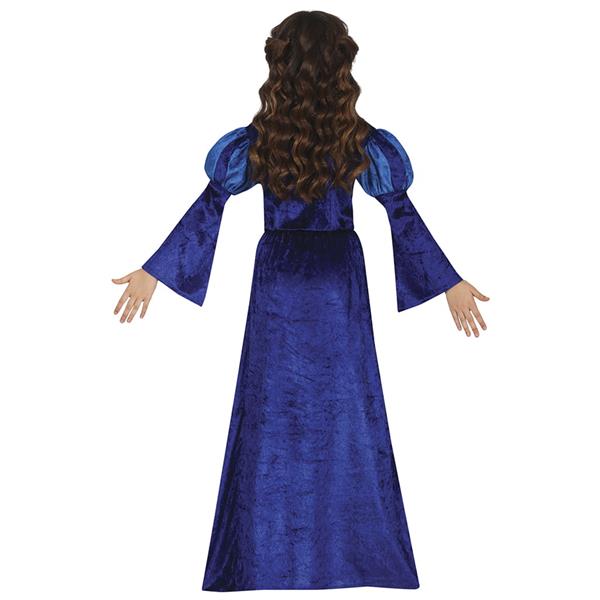 Fato Princesa Medieval Azul, Criança