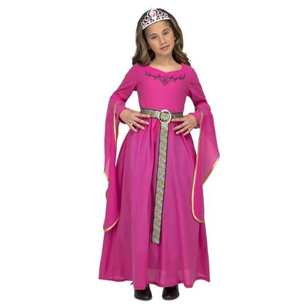 Fato Princesa Medieval Rosa, Criança