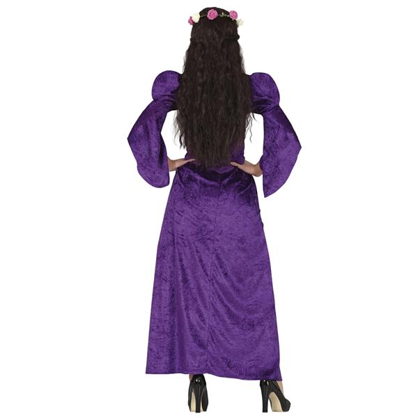 Fato Princesa Medieval Roxa, Adulto