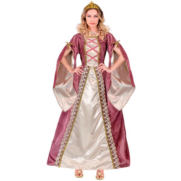 Fato Princesa Nobre Medieval Rosa, Adulto