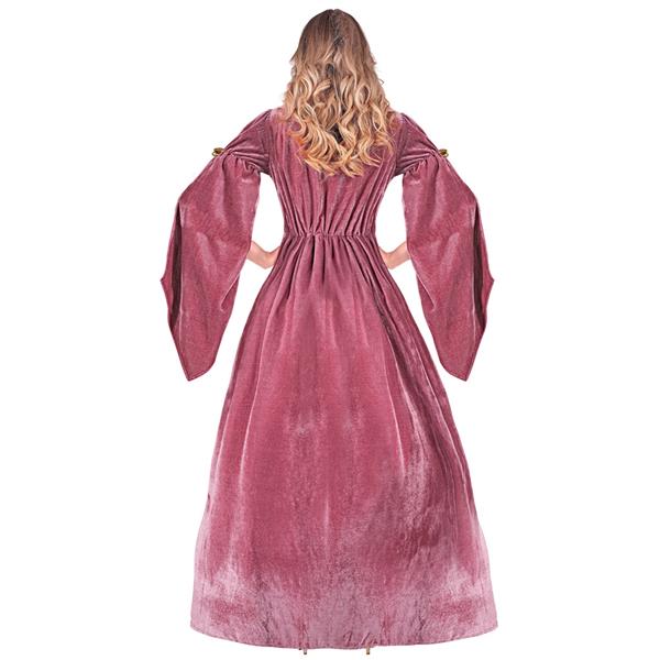 Fato Princesa Nobre Medieval Rosa, Adulto