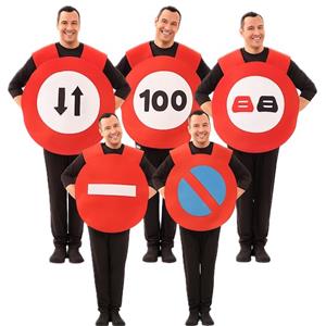 Fato Sinal de Trânsito Personalizável, Adulto