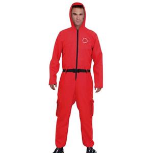 Fato Soldado Vermelho Círculo, Adulto