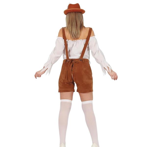 Fato Tirolesa Oktoberfest Castanho, Adulto