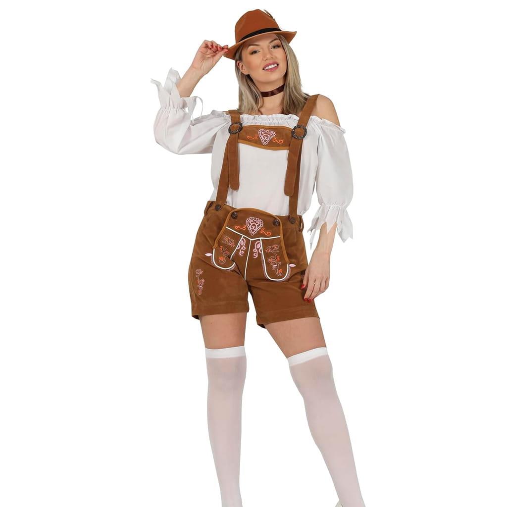 Fato Tirolesa Oktoberfest Castanho, Adulto Fato Tirolesa Oktoberfest Castanho, Adulto