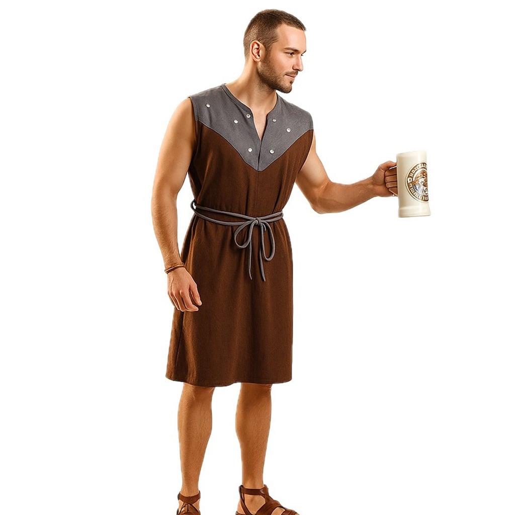 Fato Túnica Medieval Castanha