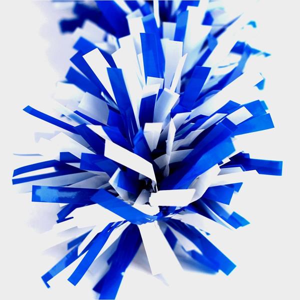 Festão Plástico Dupla Cor Branco e Azul, 9 cm x 12 mt