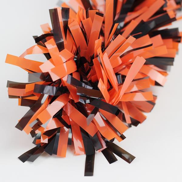 Festão Plástico Dupla Cor Laranja e Preto, 9 cm x 12 mt