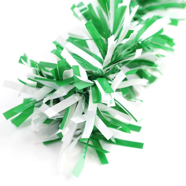 Festão Plástico Dupla Cor Verde e Branco, 9 cm x 12 mt
