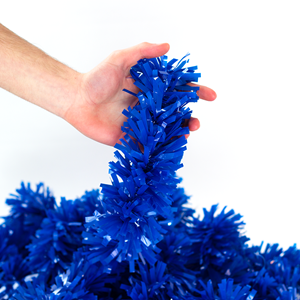 Festão Plástico Liso Azul Escuro Popular, 9 cm x 12 mt