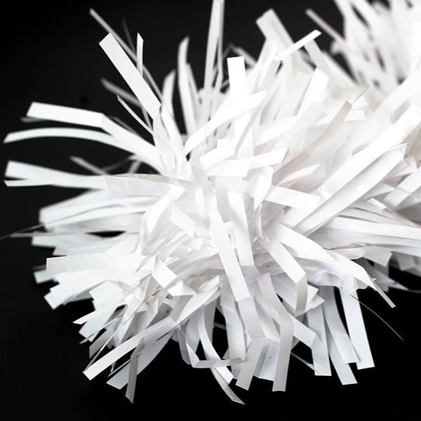Festão Plástico Liso Branco, 17 cm x 12 mt