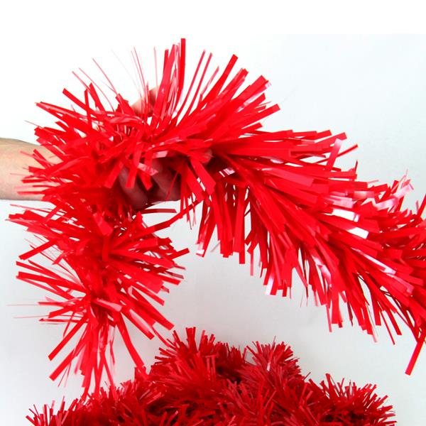 Festão Plástico Liso Vermelho, 17 cm x 12 mt
