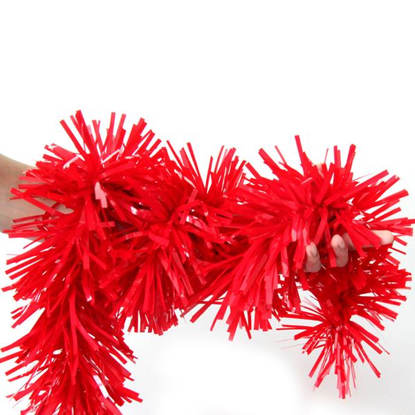 Festão Plástico Liso Vermelho, 17 cm x 12 mt