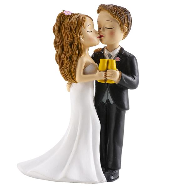 Figura Casal de Noivos a Brindar